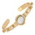 Early 21st Century Cleopatra Gold & Pearl Stone Cuff Bracelet For Sale - Image 5 of 6