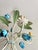 French Blue Tole Tulip 5-Light Chandelier, 1960s For Sale - Image 10 of 18
