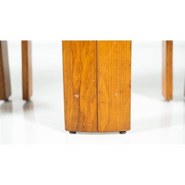 Armchairs in Wood and Fabric, Italy, 1970s, Set of 4 For Sale - Image 10 of 17