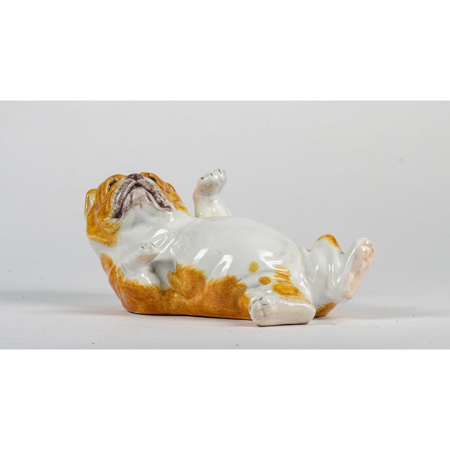 Italian Bulldog Figurine in Ceramic, 1980 For Sale - Image 3 of 11