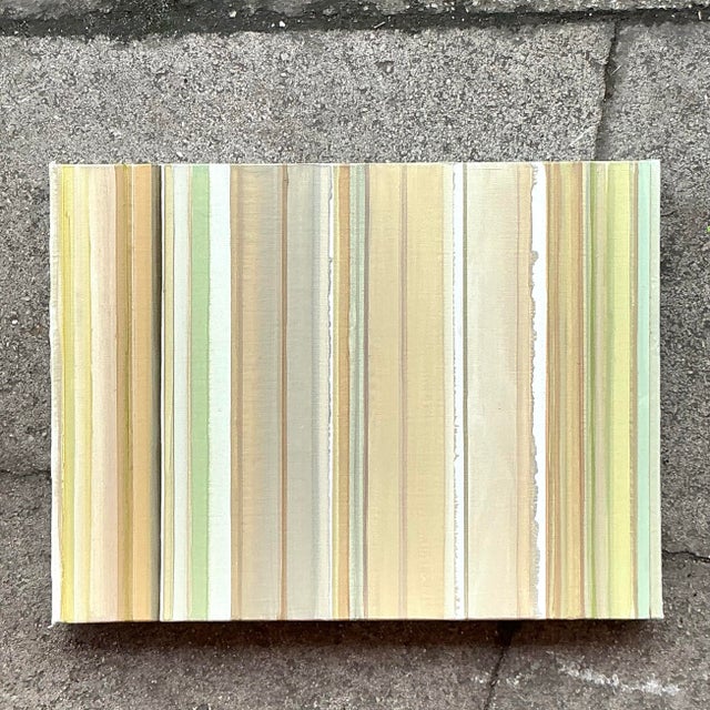 Vintage Boho Original Abstract Oil on Canvas For Sale In West Palm - Image 6 of 9