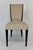 Textile Vintage French Dining Chairs in Black Lacquer and Beige Velvet, 1980s, Set of 10 For Sale - Image 7 of 11