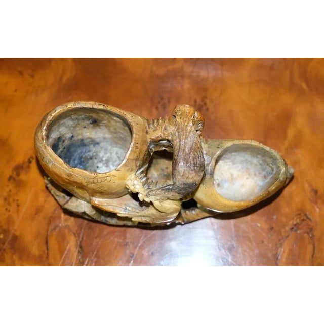 Early 20th Century Handcarved Soapstone Figure with Two Pots For Sale - Image 5 of 12