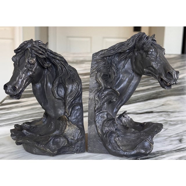 Vintage Ralph Lauren Style Equestrian Bookends - a Pair For Sale In Seattle - Image 6 of 12