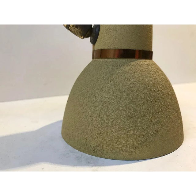 Scandinavian Pastel Yellow Wall Lamp in Brass & Aluminium, 1950s For Sale - Image 9 of 12