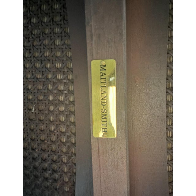 1990s Maitland Smith Vintage Cane Bench For Sale - Image 11 of 12