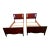 Vintage Federal Carved Mahogany Twin Beds, Pair For Sale