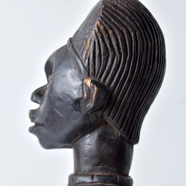 Early 20th Century Kongo Kneeling Female Wood Figure For Sale In Denver - Image 6 of 15