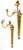 Hollywood Regency Pair of Vintage Neoclassical Double-Arm Wall Candle Sconces – Gold Gilt or Brass-Plated For Sale - Image 3 of 12