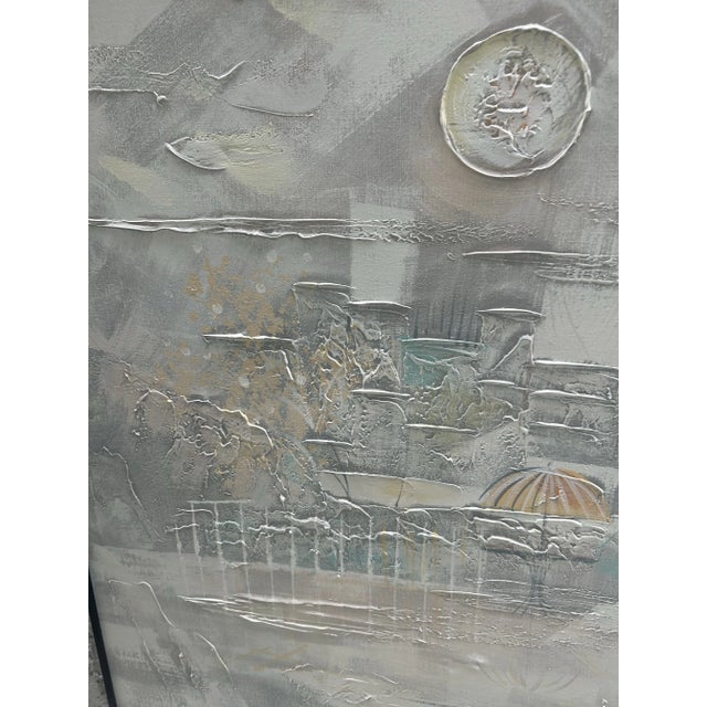 Large Brutalist Cafe Painting by Lee Reynolds For Sale - Image 10 of 12