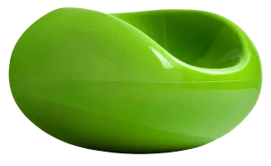 Vintage Space Age Green Fiberglass Pastil Lounge Chair by Eero Aarnio for Asko, Finland, 1960s