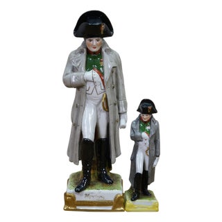 Antique German Scheibe Alsbach Kister KPM Napoleon Porcelain Figurines 6" & 10" For Sale