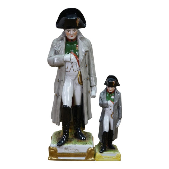 Antique German Scheibe Alsbach Kister KPM Napoleon Porcelain Figurines 6" & 10" For Sale