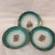 Teal and Gold Rimmed Hand Painted Ladies Bowls - Set of 3 For Sale In Sacramento - Image 6 of 7