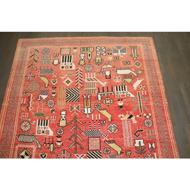Pictorial Moroccan Rug no. j5195 For Sale - Image 10 of 11