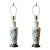 1970s Pair of Vintage Hand-Painted Porcelain Leaf Lamps For Sale