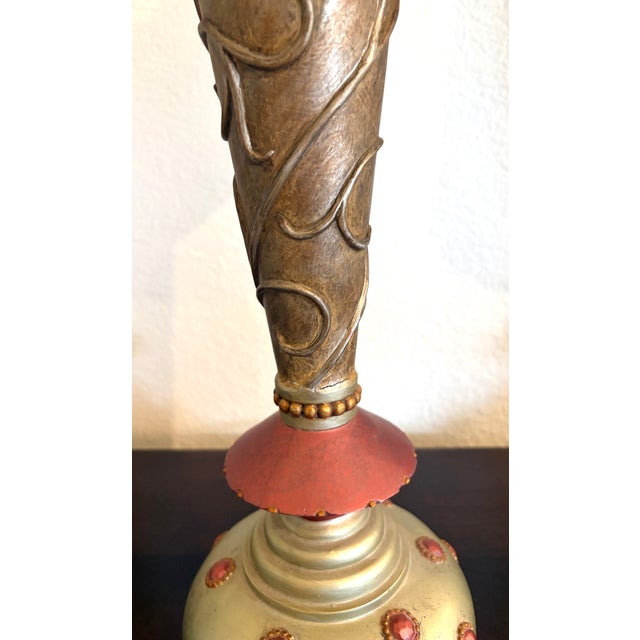 Shabby Chic A Pair (2) of Absolutely Whimsical, Charming 30" Table Lamps For Sale - Image 3 of 13