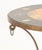Sarreid Ltd. Chinoiserie Brass Gueridon, with ebonized and decoupage circular top and undertier on three paw feet. label...