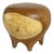 Two Tone Acacia Wood Bulb Vintage Stool / Table For Sale