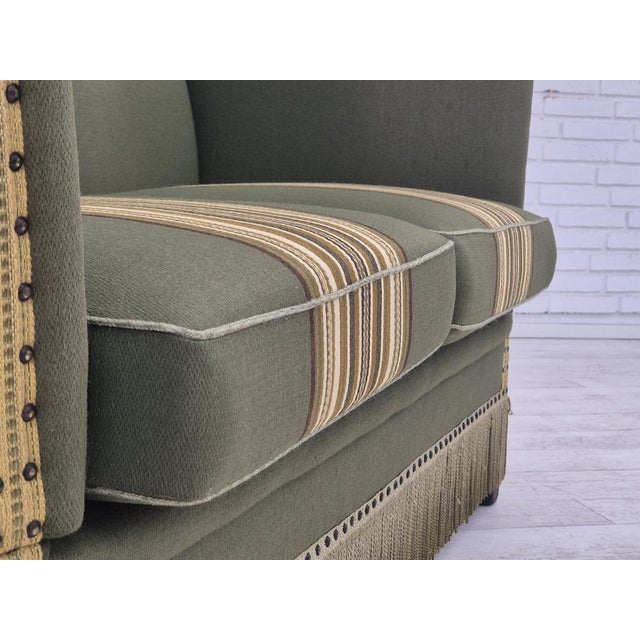 anish Velour 2 Seater Drop Arm Sofa in Wool, 1970s For Sale - Image 14 of 18