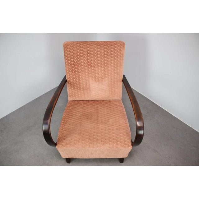 Vintage Armchair by Jindřich Halabala, Czechoslovakia, 1950s For Sale - Image 3 of 12