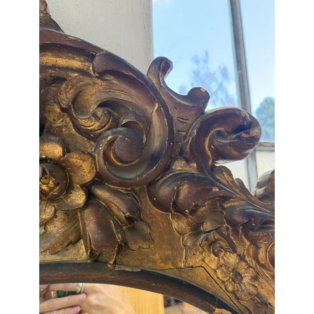Antique Wooden Fireplace Mirror, 1800 For Sale - Image 16 of 18