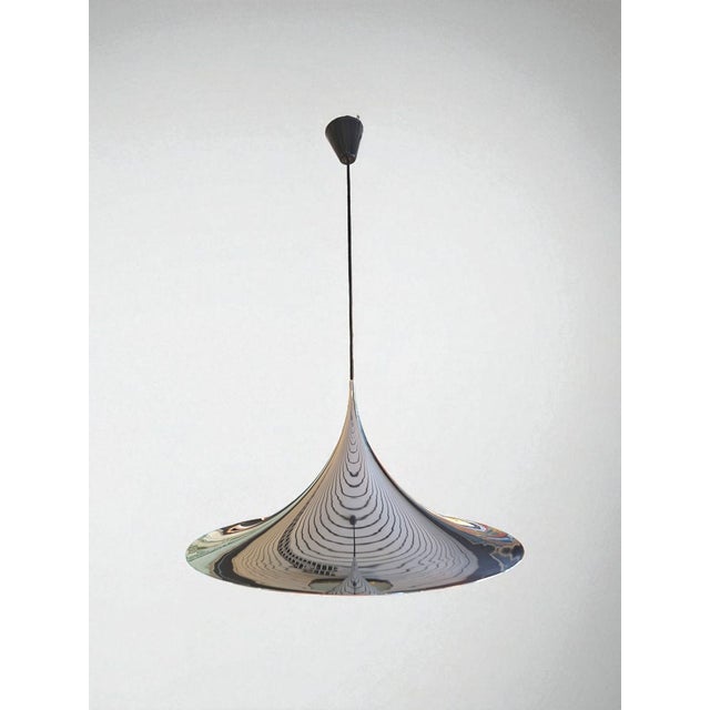 Metal Chrome Pendant Lamp by Bonderup & Thorup for Fog & Morup, 1970s For Sale - Image 7 of 7