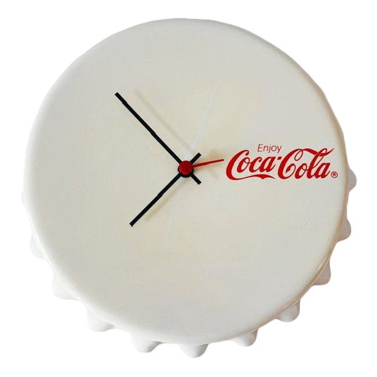 Vintage Coca-Cola Wall Clock from Prof. Lauermann, West Germany, 1970s For Sale