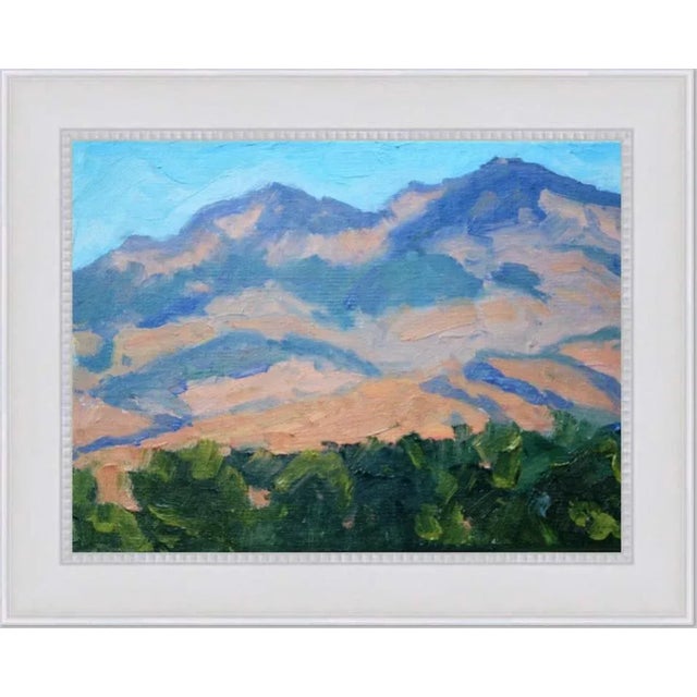 Yellow "Mt. Diablo" Contemporary Impressionist Style Landscape Oil Painting For Sale - Image 8 of 12