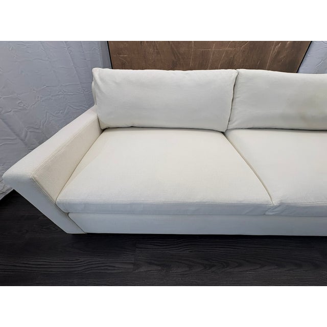 Linen Rh Belgian Track Arm 2-Cushion Sofa – 8' Luxe Depth Natural Performance Linen Weave | Down-Feather Fill For Sale - Image 8 of 18
