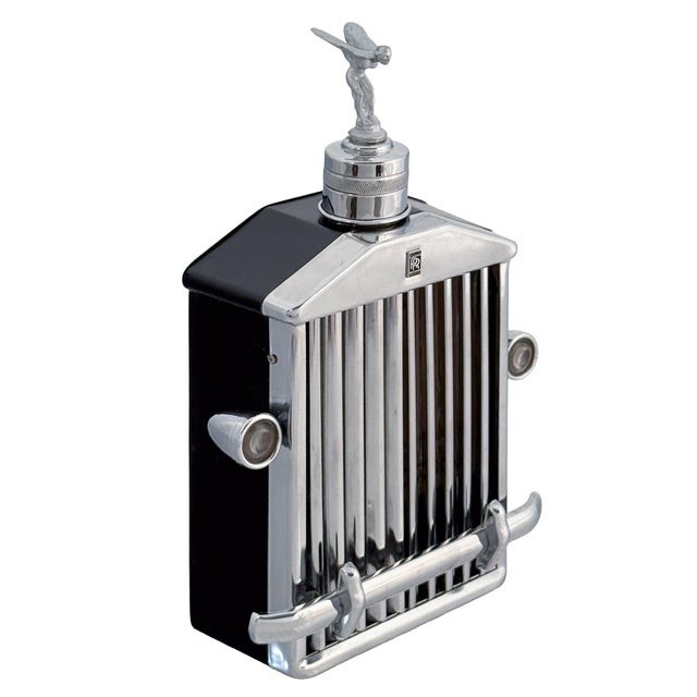 Mid 20th Century Mid 20th Century Rolls Royce Radiator - Vintage Novelty Drinks Flask Decanter Music Box For Sale - Image 5 of 15