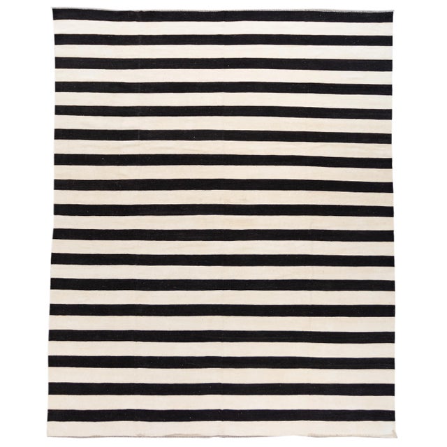 Apadana 21st Century Contemporary Striped Kilim Rug For Sale