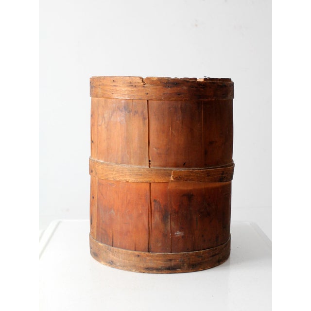 Early 20th Century Antique Wooden Barrel For Sale - Image 5 of 12