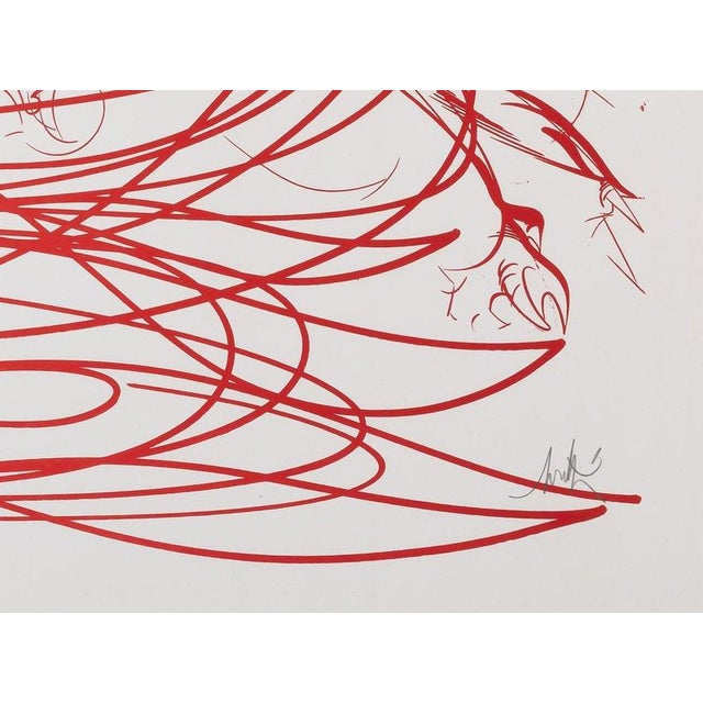 Raymond Moretti, Rimbaud's Illuminations in Red, Screen Print For Sale - Image 4 of 5