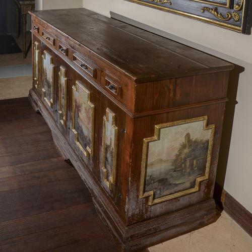 Sideboard with Painted Decorations For Sale - Image 4 of 9
