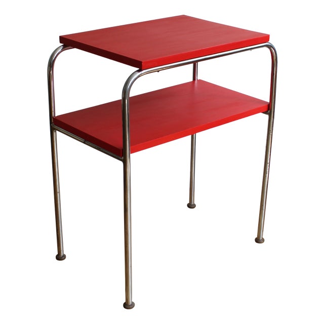 Modernist Tubular Side Table Model R 7 attributed to Slezak, 1930s For Sale
