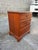 Pair of Vintage Georgian Style Cherry Wood 3 Drawer Nightstands or Bedside Tables For Sale - Image 4 of 14