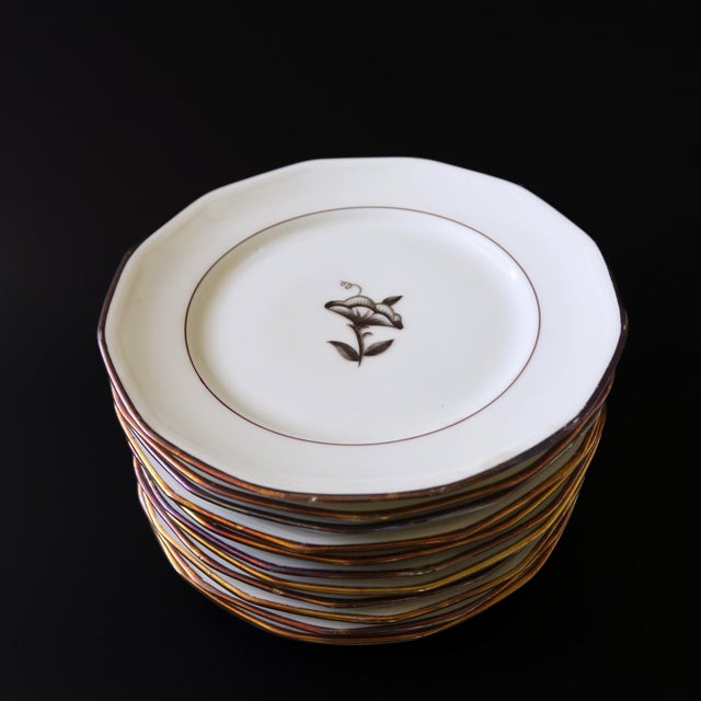 Small Astrid Anemona Dining Plates by Edward Hald, Set of 10 For Sale - Image 4 of 5