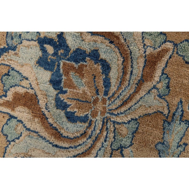 Authentic 19th Century Persian Kirman Handmade Wool Rug For Sale - Image 9 of 9