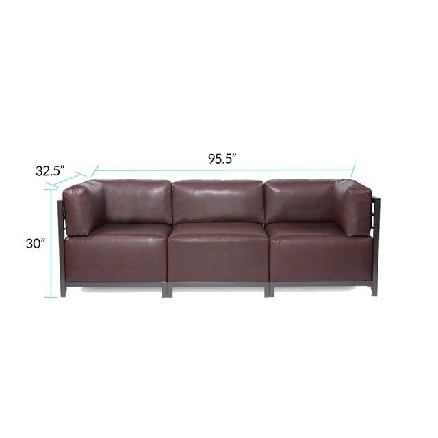 2020s Axis 3pc Sectional Avanti Pecan Titanium Frame For Sale - Image 5 of 6
