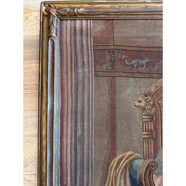 Antique Handcrafted needlepoint depicting a classical romanticized Orientalist For Sale - Image 13 of 18
