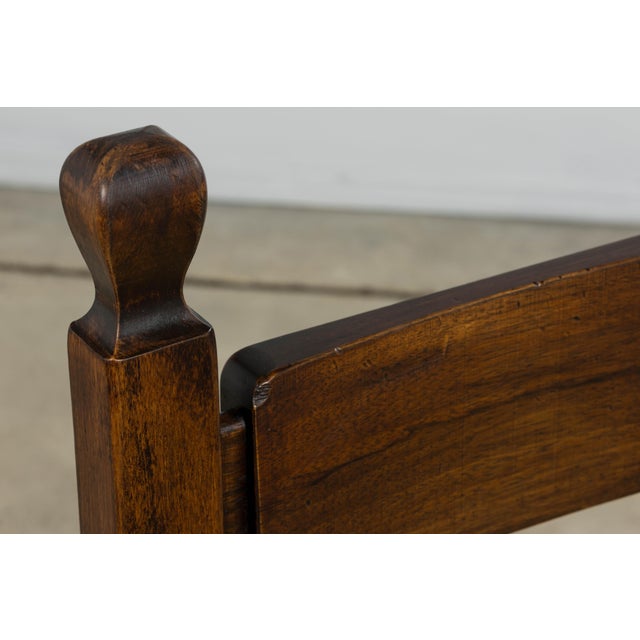 Set of Six French Provincial Oak Rush Seat Dining Chairs, Mid-20th Century For Sale - Image 9 of 18