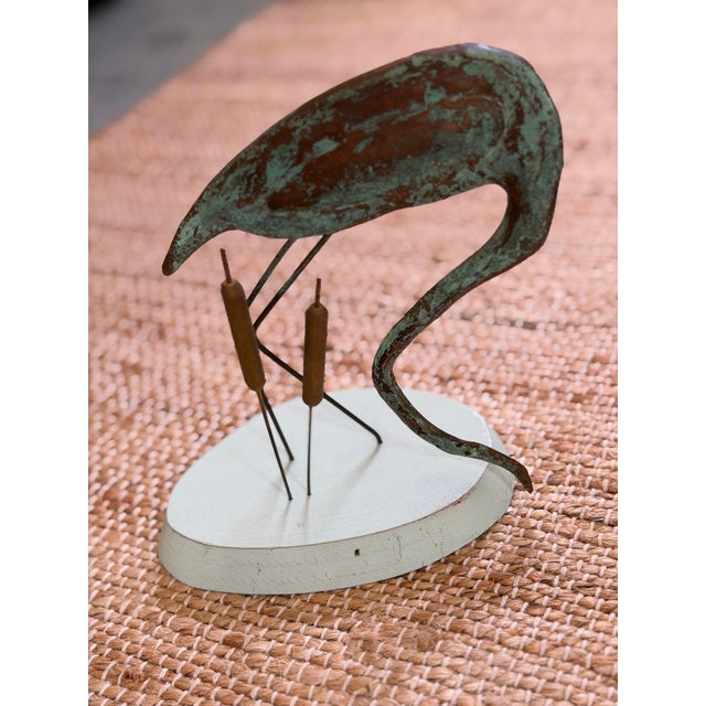 Vintage Metal Bird Sculpture For Sale - Image 4 of 9