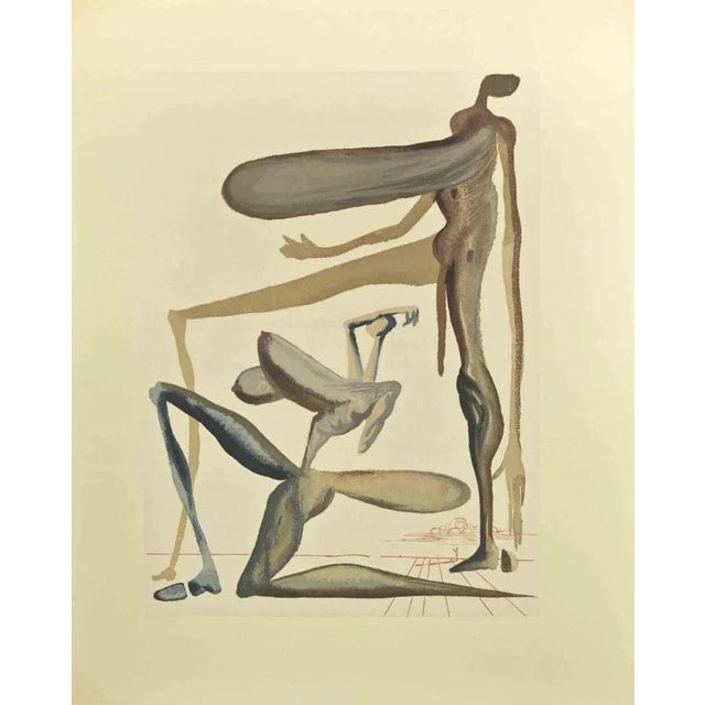 Prodigality, Hell Plate 21, is a woodcut print realized in 1963 for a series illustrating the Medieval poem of the "Divine...