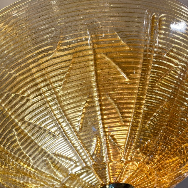 Metal Amber Murano Glass Ceiling Light, 1950s For Sale - Image 7 of 9