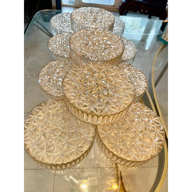 Mid-Century Round Clear Glass Wall Sconce or Flush Mount, Germany, 1960, Set of 20 For Sale - Image 4 of 8