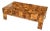 Dramatic Thick Sculptural Made Goods “Giulio” Tamarind Patchwork Burl Coffee Table Statement Piece For Sale