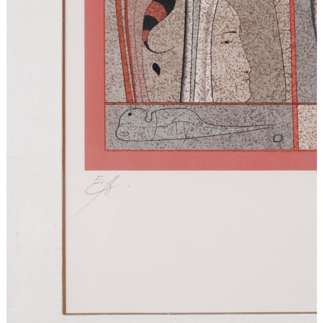 1977 Mihail Chemiakin "Philosophy of the Sea #1" Artist Hand Signed and Numbered Limited Edition Ea / Artist Proof Framed & Matted Lithograph For Sale - Image 4 of 11