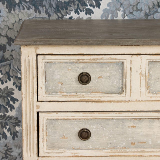 Wood French Louis XVI Style Bedside Commode in Original Paint, Circa 1910 For Sale - Image 7 of 16