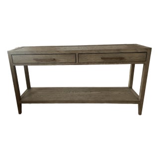 Restoration Hardware French Contemporary Two-Drawer Console Table For Sale